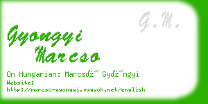 gyongyi marcso business card